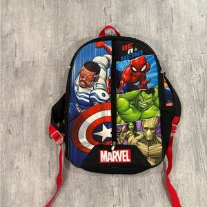 Marvel Superhero Kids Backpack - Black, Red, and Blue